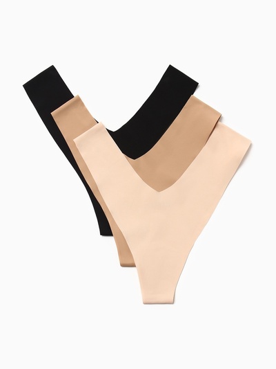 Трусы женские бразильяно бесшовные KAFTAN, набор 3 шт., размер 48-50