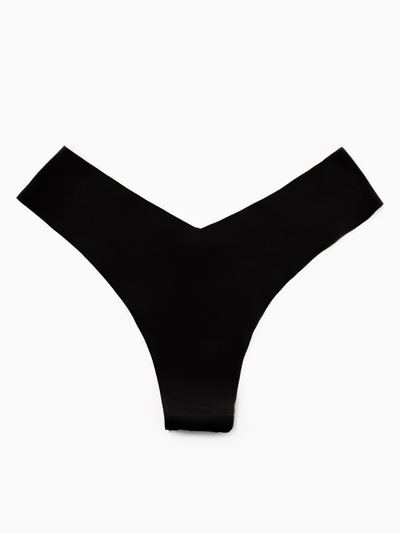 Трусы женские бразильяно бесшовные KAFTAN, чёрные, размер 48-50