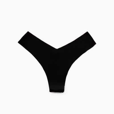 Трусы женские бразильяно бесшовные KAFTAN, чёрные, размер 48-50