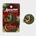 Магнит новогодний «Приношу достаток» на Новый год на Новый год, диам. 4 см, зол 10296735 - фото 13318655