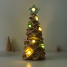 Фигурка светящаяся полистоун «Ёлочка из пряников с новогодними украшениями и звездой», 15×15.5×34.5 см - Фото 3