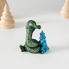Фигурка полистоун «Зелёная змейка», 5×3×5 см, МИКС 10327518 - фото 16869242