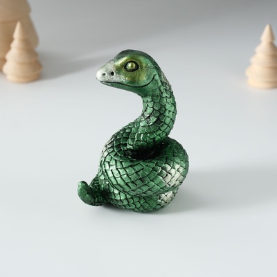Фигурка полистоун «Змейка с сиянием», 6×6×10 см, МИКС