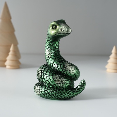Фигурка полистоун «Змейка с сиянием», 6×6×10 см, МИКС