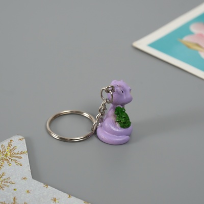 Брелок для ключей на кольце «Змейка с ёлочкой», полистоун, 2×1.5×2.5 см, МИКС