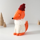 Копилка для денег «Лисёнок в сером свитере и шапке», керамика, 7.8×15.7×25 см - Фото 5