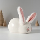 Копилка для денег «Румяный кролик с мягкими ушками», керамика, 8.8×13.2×7 см - Фото 5