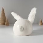 Копилка для денег «Румяный кролик с мягкими ушками», керамика, 8.8×13.2×7 см - Фото 6