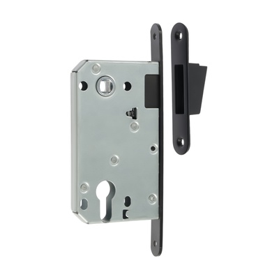 Защелка врезная магнитная LOCKLAND ZLK6BL, под цилиндр, цвет черный