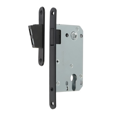 Защелка врезная магнитная LOCKLAND ZLK6BL, под цилиндр, цвет черный