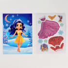 Алмазная мозаика с частичным заполнением для детей. Наряди персонажа на новый год «Снежная красавица» - Фото 4