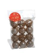 Ёлочные игрушки «Золото», шары новогодние, набор 12 шт., d=3 см 10497706