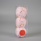 Ёлочные игрушки «Нежность», шары новогодние, d=8 см, набор 3 шт., звезда, розовый - Фото 2