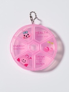 Таблетница, с цепочкой, d=8×2 см, 6 секций, розовая - Фото 3