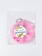 Таблетница, с цепочкой, d=8×2 см, 6 секций, розовая - Фото 5