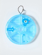 Таблетница, с цепочкой, d=8×2 см, 6 секций, голубая - Фото 4