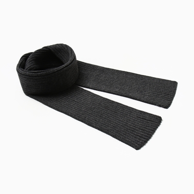 Шарф вязаный MINAKU, серый, 180×18 см