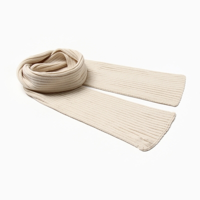 Шарф вязаный MINAKU, молочный, 180×18 см