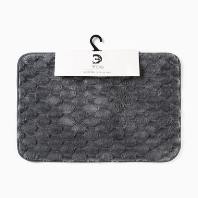 Коврик для ванной «Этель. Ромбы», 40×60 см, серый