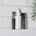 Органайзер настенный «Бриллиант», 1 секция, с клеевой основой, 10.5×12×5 см, прозрачный - Фото 2