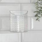 Органайзер настенный «Бриллиант», 1 секция, с клеевой основой, 10.5×12×5 см, прозрачный - Фото 3