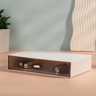 Органайзер для хранения «BASIC», 1 секция, 23×17×5 см, белый, прозрачный - Фото 4