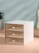 Органайзер для хранения BASIC, многоуровневый, 3 секции, 15.4×14.6×16.7 см, белый, прозрачный - Фото 4