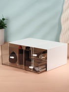 Органайзер для хранения BASIC, многоуровневый, 3 секции, 22.9×17.5×10 см, белый, прозрачный - Фото 2