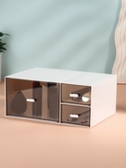 Органайзер для хранения BASIC, многоуровневый, 3 секции, 22.9×17.5×10 см, белый, прозрачный - Фото 4