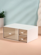 Органайзер для хранения BASIC, многоуровневый, 3 секции, 22.9×17.5×10 см, белый, прозрачный - Фото 5