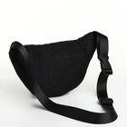 Поясная сумка на молнии, 27×8×14 см, чёрная - Фото 3