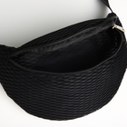 Поясная сумка на молнии, 27×8×14 см, чёрная - Фото 5