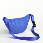 Поясная сумка на молнии, 27×8×14 см, синяя - Фото 3