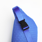 Поясная сумка на молнии, 27×8×14 см, синяя - Фото 4