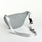 Поясная сумка на молнии, 27×8×14 см, серая - Фото 3