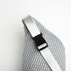 Поясная сумка на молнии, 27×8×14 см, серая - Фото 4