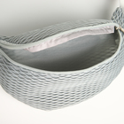 Поясная сумка на молнии, 27×8×14 см, серая - Фото 5