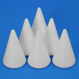 Конус из пенопласта для поделок и творчества, набор 6 шт., 8 х 4,5 см