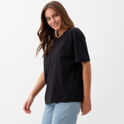 Футболка женская KAFTAN: Basic line, чёрная, размер 40-42