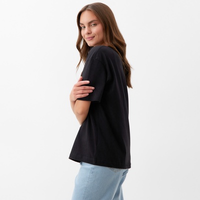 Футболка женская KAFTAN: Basic line, чёрная, размер 40-42