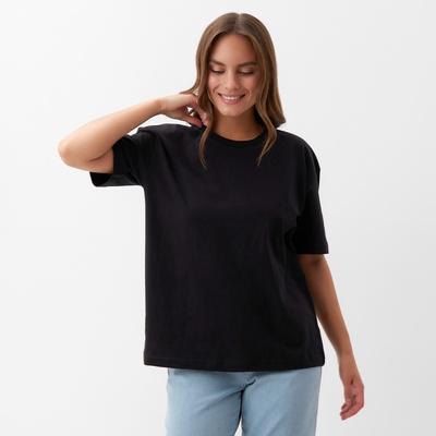 Футболка женская KAFTAN: Basic line, чёрная, размер 48-50