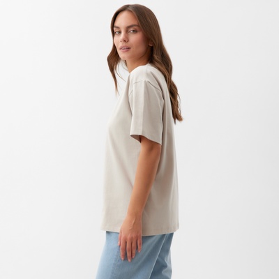Футболка женская KAFTAN: Basic line, бежевая, размер 40-42