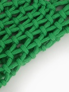 Авоська 20 х 30 см, ручка 10 см, клетка 1.5 см, зеленая - фото 809177553