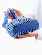 Авоська 20 х 30 см, ручка 10 см, клетка 1.5 см, синяя - фото 809177561