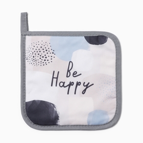 Прихватка "Be Happy" 17х17см 100% п/э 10425096