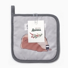 Прихватка «Доляна» Coffee & dogs, 17×17 см, серая - Фото 4