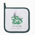 Прихватка «Доляна. Базилик», 17×17 см, белая - Фото 1