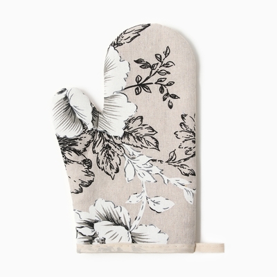 Варежка-прихватка Доляна «Цветы» 26×16 см, 100%хл