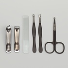 Набор маникюрный, 6 предметов, в футляре, оранжевый, чёрный - Фото 3