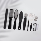 Набор для педикюра, 9 предметов, в пакете, чёрный - Фото 3